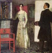 Selbstportrat des Malers und seiner Frau im Atelier Franz von Stuck